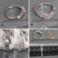 画像8: Pt900ピンクダイヤモンドリング PD1.02 7.4g #12.5 ソーティング (8)