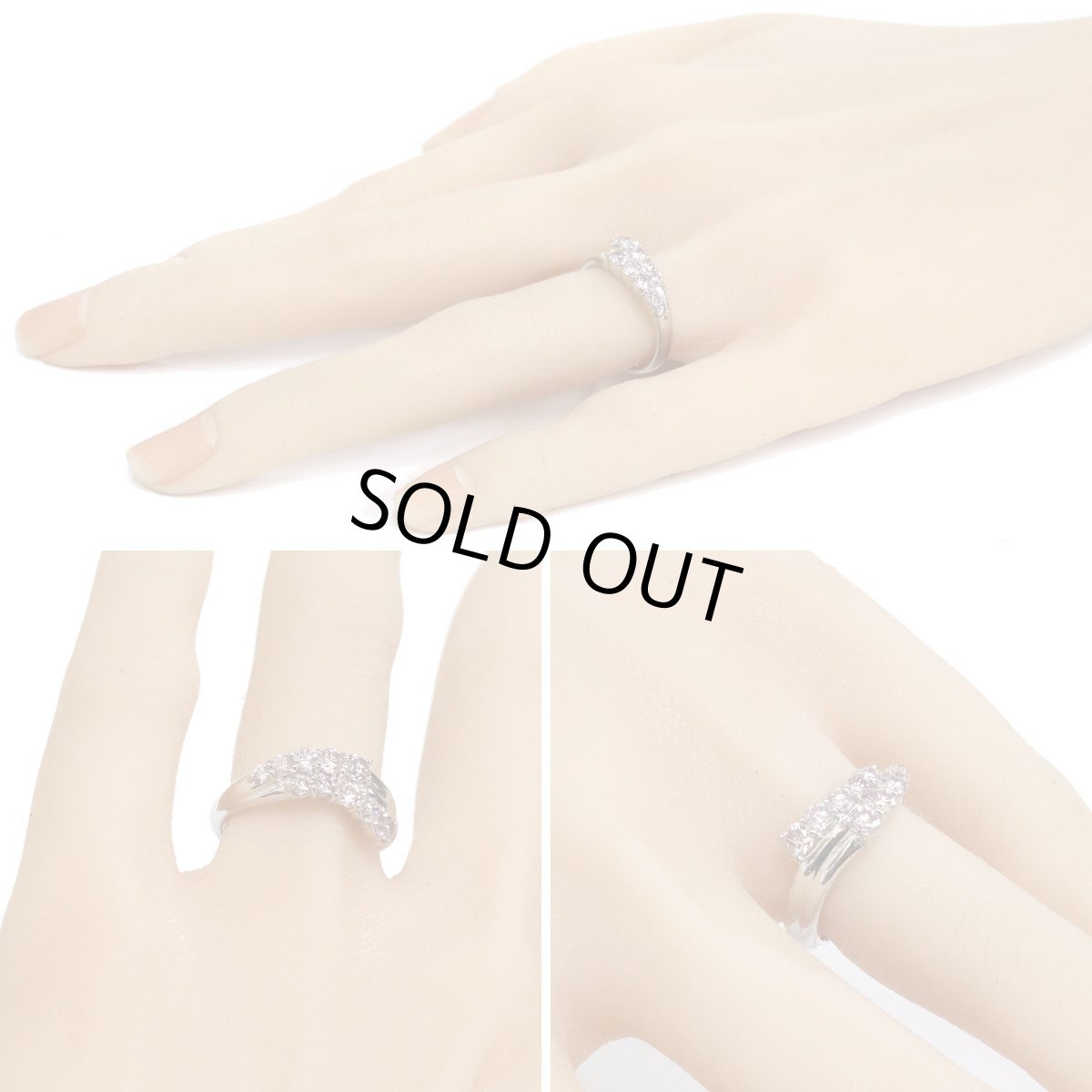 画像9: Pt900ピンクダイヤモンドリング PD1.02 7.4g #12.5 ソーティング (9)