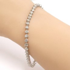 画像10: K18WGダイヤモンドテニスブレスレット D3.03 10.2g 18.5cm (10)