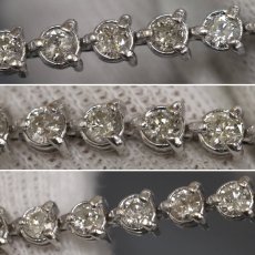 画像3: K18WGダイヤモンドテニスブレスレット D3.03 10.2g 18.5cm (3)