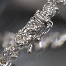 画像4: K18WGダイヤモンドテニスブレスレット D3.03 10.2g 18.5cm (4)