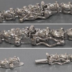 画像6: K18WGダイヤモンドテニスブレスレット D3.03 10.2g 18.5cm (6)