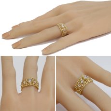 画像10: K18ダイヤモンドリング D0.372 D0.47 5.5g #11.5 (10)