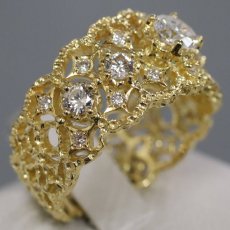 画像2: K18ダイヤモンドリング D0.372 D0.47 5.5g #11.5 (2)