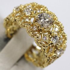 画像4: K18ダイヤモンドリング D0.372 D0.47 5.5g #11.5 (4)