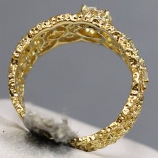 画像5: K18ダイヤモンドリング D0.372 D0.47 5.5g #11.5 (5)