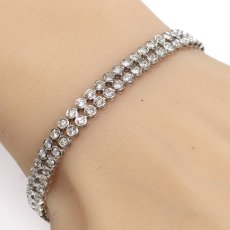 画像8: Pt850ダイヤモンドテニスブレスレット D2.00 20.7g 17.0-17.5cm (8)