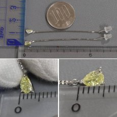 画像6: Pt900/950イエローダイヤモンドピアス D0.223 D0.213 キャッチ込み1.2g ソーティング×2 鑑定書 (6)
