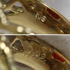 画像7: K18ファイアオパールサファイアダイヤモンドリング FO2.74 S0.69 D0.14 8.8g #14 鑑別カード (7)