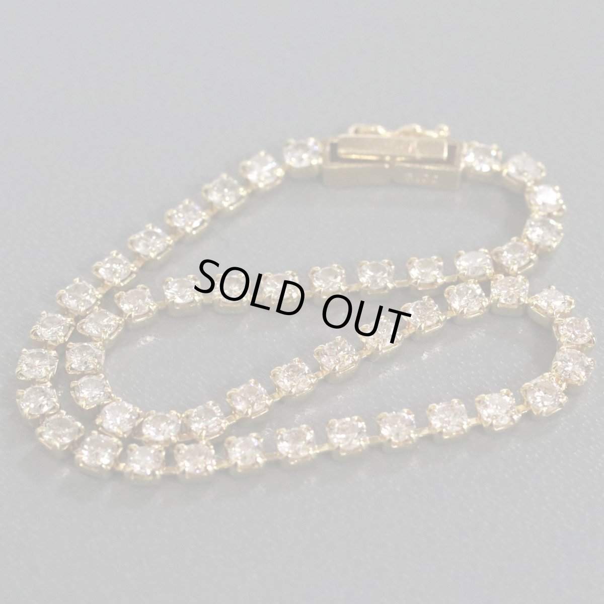 画像1: K18ダイヤモンドテニスブレスレット D3.00 5.3g 17.5cm (1)