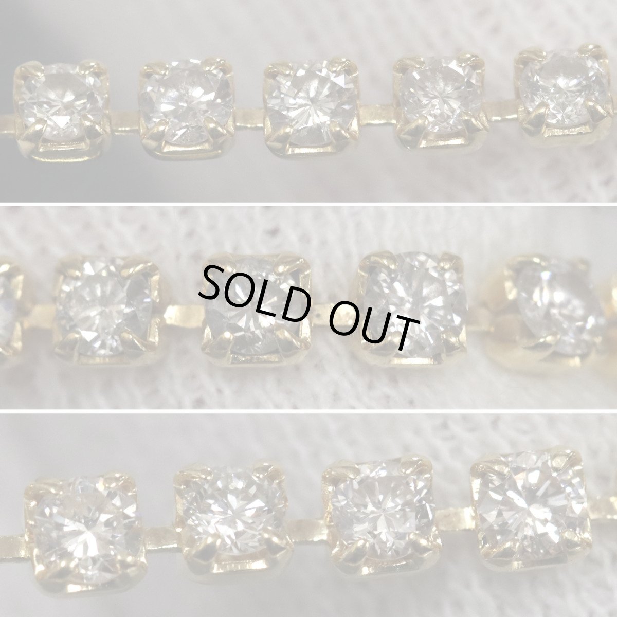 画像4: K18ダイヤモンドテニスブレスレット D3.00 5.3g 17.5cm (4)