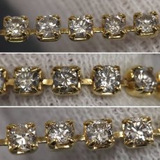 画像4: K18ダイヤモンドテニスブレスレット D3.00 5.3g 17.5cm (4)