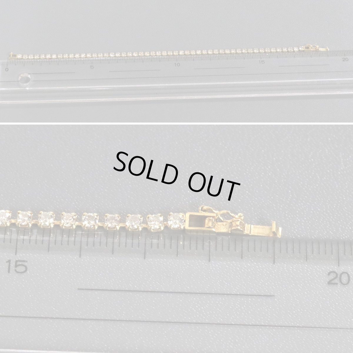 画像9: K18ダイヤモンドテニスブレスレット D3.00 5.3g 17.5cm (9)