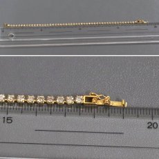 画像9: K18ダイヤモンドテニスブレスレット D3.00 5.3g 17.5cm (9)