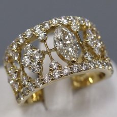 画像1: K18ダイヤモンドリング D0.59 D1.59 6.7g #12 (1)