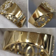 画像6: K18ダイヤモンドリング D0.59 D1.59 6.7g #12 (6)