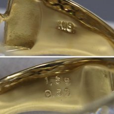 画像7: K18ダイヤモンドリング D0.59 D1.59 6.7g #12 (7)