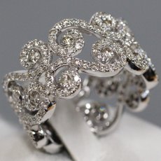 画像1: K18WGダイヤモンドリング D1.76 7.5g #14 (1)