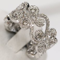 画像4: K18WGダイヤモンドリング D1.76 7.5g #14 (4)