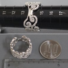 画像7: K18WGダイヤモンドリング D1.76 7.5g #14 (7)