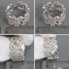 画像8: K18WGダイヤモンドリング D1.76 7.5g #14 (8)