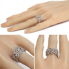 画像9: K18WGダイヤモンドリング D1.76 7.5g #14 (9)