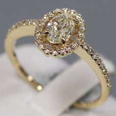 画像2: K18ダイヤモンドリング D0.51 D0.19 2.3g #14.5 ソーティング (2)