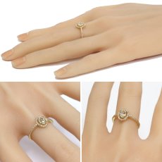 画像9: K18ダイヤモンドリング D0.51 D0.19 2.3g #14.5 ソーティング (9)