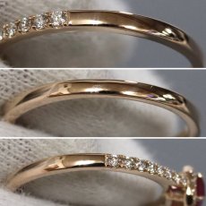 画像6: K18PGルビーダイヤモンドリング R0.23 D0.16 1.9g #11 鑑別書 (6)