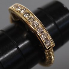 画像2: K18ダイヤモンドリング 伸縮式 D0.30 3.0g #8-20 (2)