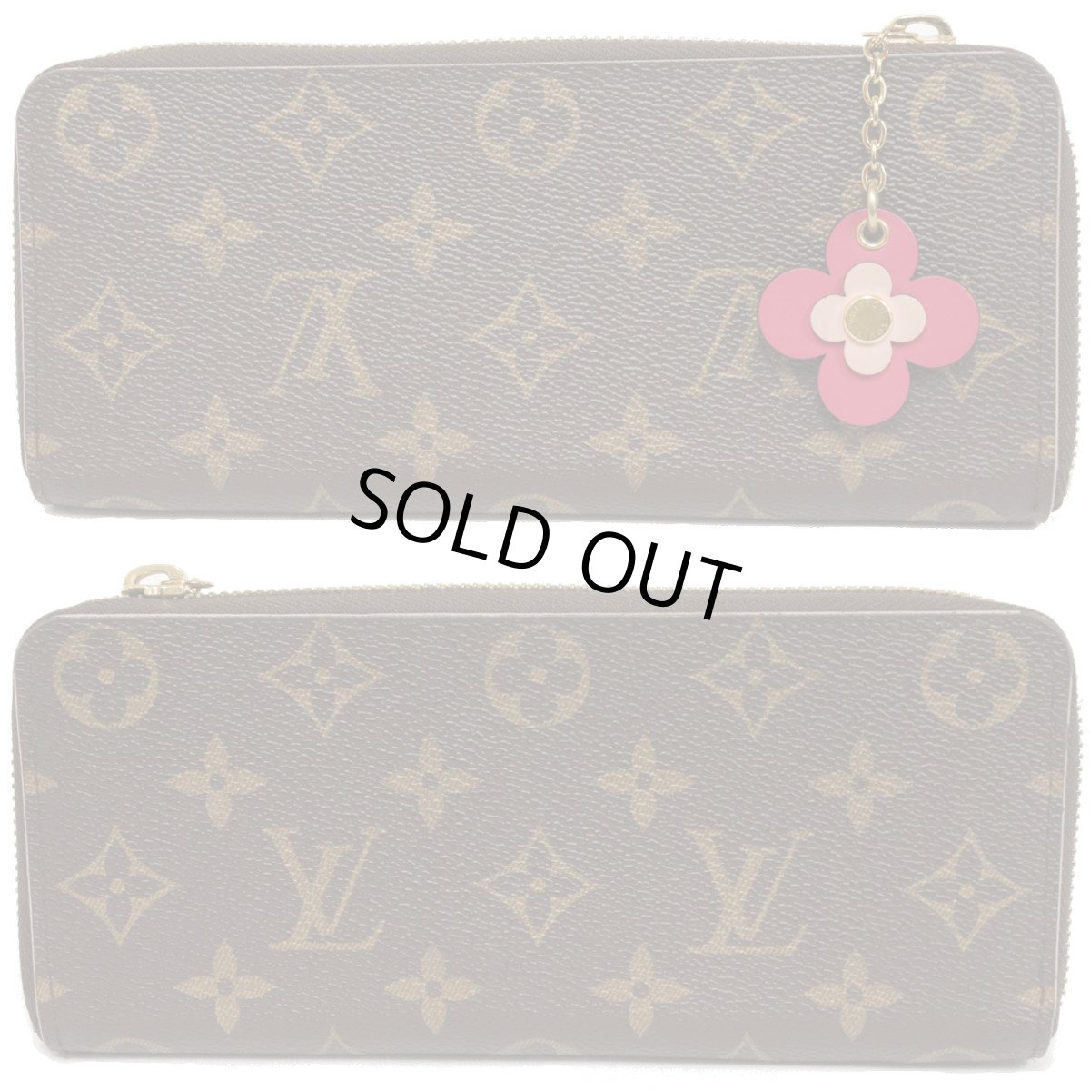 画像1: ポルトフォイユ・クレマンス フラワーチャーム(M64201)モノグラム ホットピンク (1)