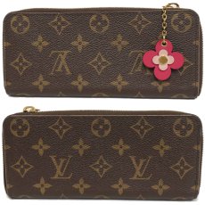 画像1: ポルトフォイユ・クレマンス フラワーチャーム(M64201)モノグラム ホットピンク (1)