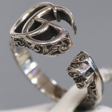 画像2: SV925アラベスク ダブルG キーモチーフリング 5.6g #16(627760) (2)