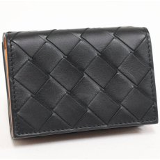 画像1: ボッテガ・ヴェネタ イントレチャート 三つ折り財布(667036-VCPQ6-1001) (1)