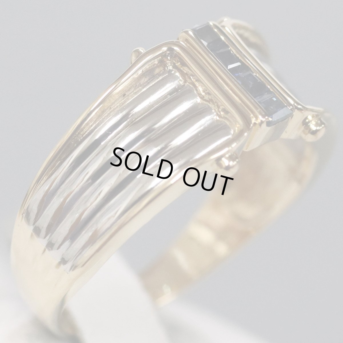 画像3: K18/Pt900サファイアリング S0.24 4.7g #15 イエローゴールド プラチナ コンビリング 15号 (3)