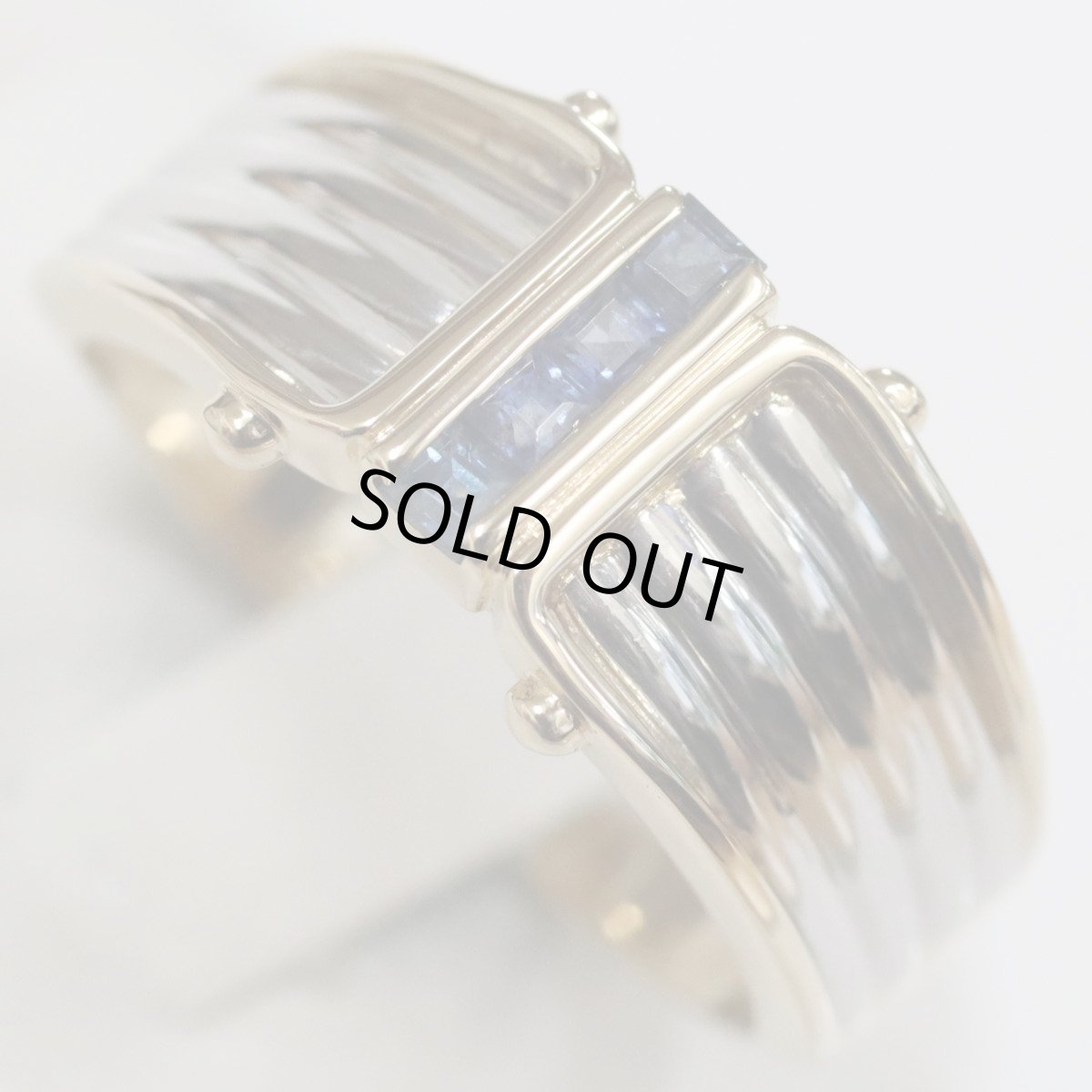 画像4: K18/Pt900サファイアリング S0.24 4.7g #15 イエローゴールド プラチナ コンビリング 15号 (4)