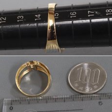 画像8: K18/Pt900サファイアリング S0.24 4.7g #15 (8)