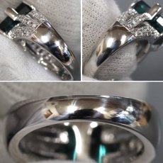 画像6: Pt900グリーントルマリンダイヤモンドリング T6.02 D0.61 14.3g #12 (6)