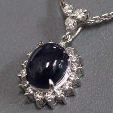 画像3: Pt900/850サファイアダイヤモンドペンダント S3.02 D0.45 7.7g 45cm (3)