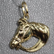 画像1: K18ペンダントトップ 馬モチーフ 1.6g (1)