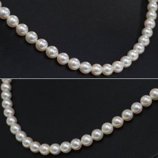 画像2: パールネックレス シルバー金具 6.4mm 51cm (2)