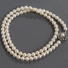 画像3: パールネックレス シルバー金具 6.4mm 51cm (3)