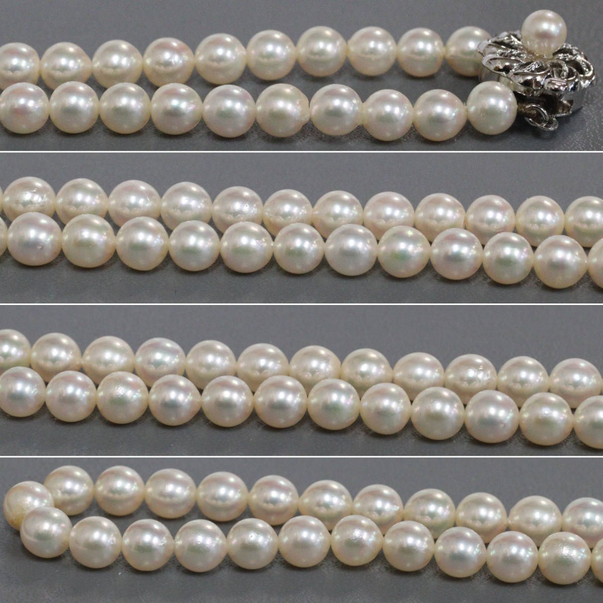 画像5: パールネックレス シルバー金具 6.4mm 51cm (5)