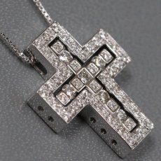 画像2: ダミアーニ ベル エポック 750WGダイヤモンドネックレス クロス Sサイズ 7.8g 48.5cm(20039535) (2)