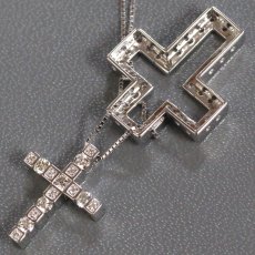 画像4: ダミアーニ ベル エポック 750WGダイヤモンドネックレス クロス Sサイズ 7.8g 48.5cm(20039535) (4)