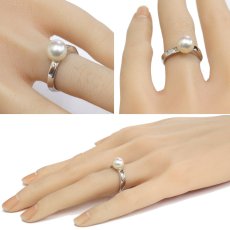 画像10: ミキモト Pt950パールリング パール8.3mm 6.5g #9 (10)