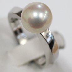 画像4: ミキモト Pt950パールリング パール8.3mm 6.5g #9 (4)