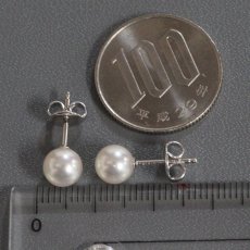 画像8: ミキモト K18WGパールピアス パール6.7mm 1.8g (8)