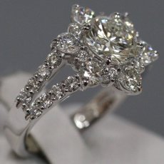 画像2: Pt900ダイヤモンドリング D1.02 D1.07 6.6g #10 (2)