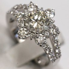 画像4: Pt900ダイヤモンドリング D1.02 D1.07 6.6g #10 (4)